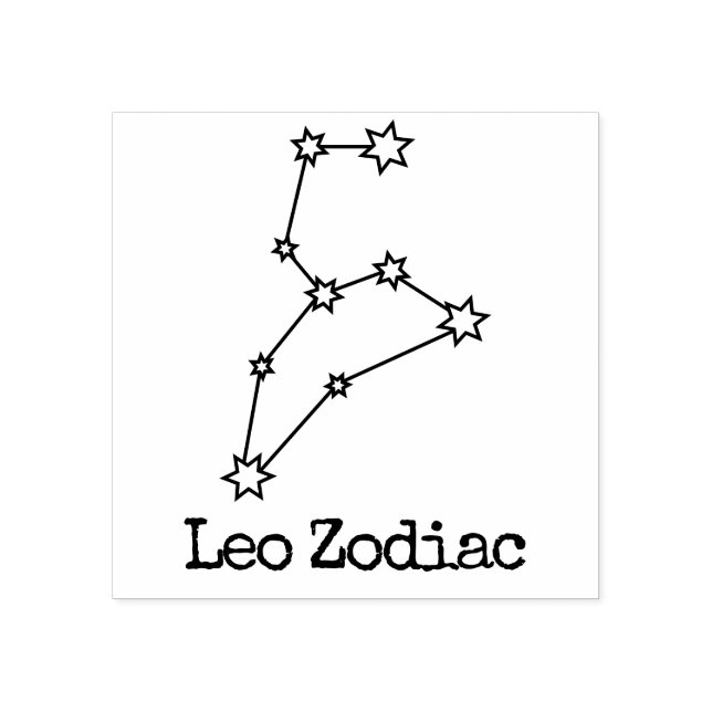 Stjärnor Zodiak Celestial Horoskop Lejonet Stämpel (Tryck)