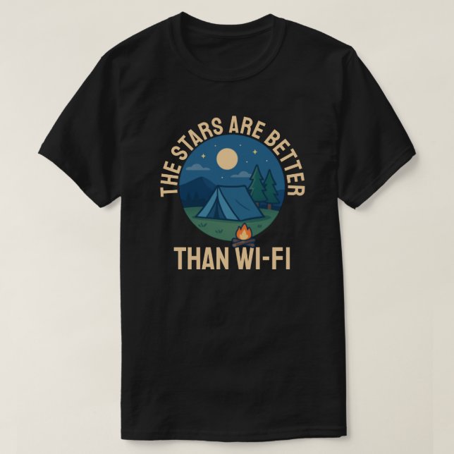 Stjärnorna är bättre än Wi-Fi T Shirt (Design framsida)