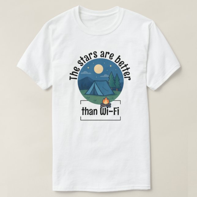 Stjärnorna är bättre än Wi-Fi T Shirt (Design framsida)