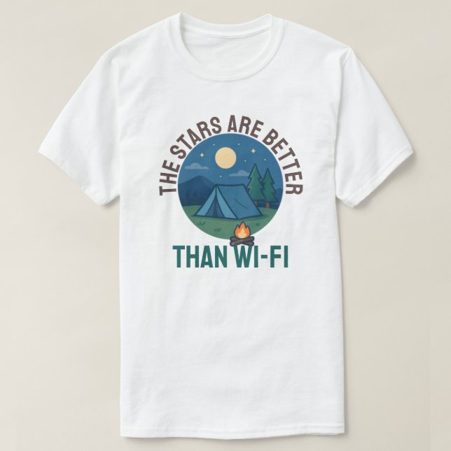 Stjärnorna är bättre än Wi-Fi T Shirt (Design framsida)