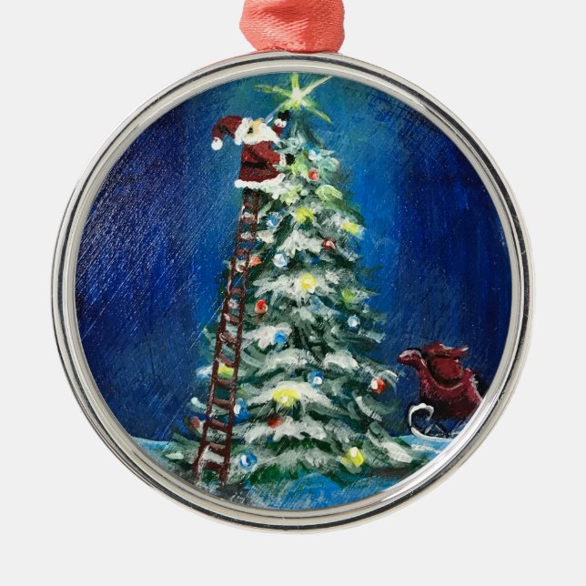 Stjärnorna går överst julgransprydnad metall (Framsidan)