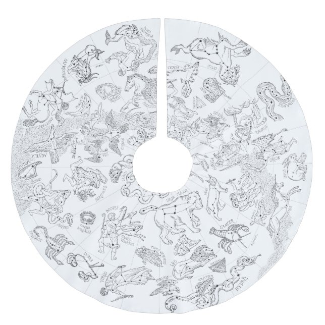 Stjärnorna i Karta Julgran Skirt Julgransmatta Borstad Polyester (Framsidan)