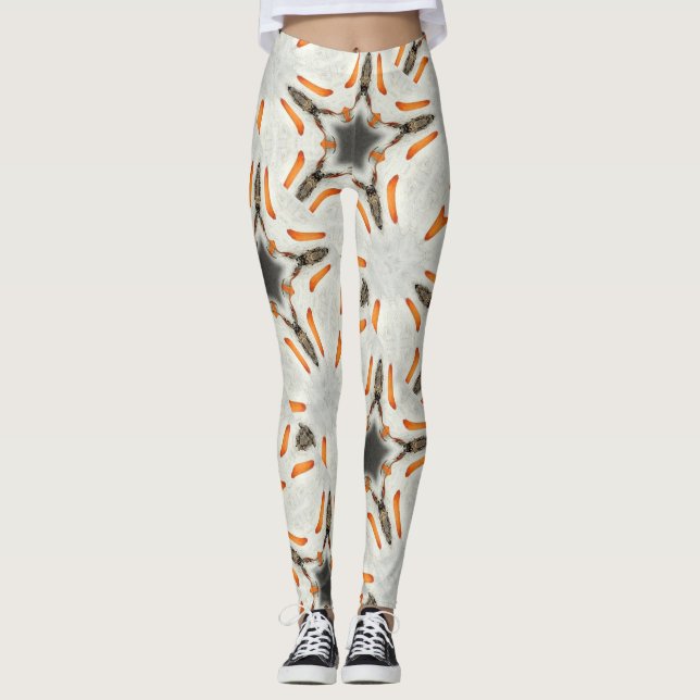 Stjärnorna inom kosmisk parentes bruna vita leggings (Framsida)