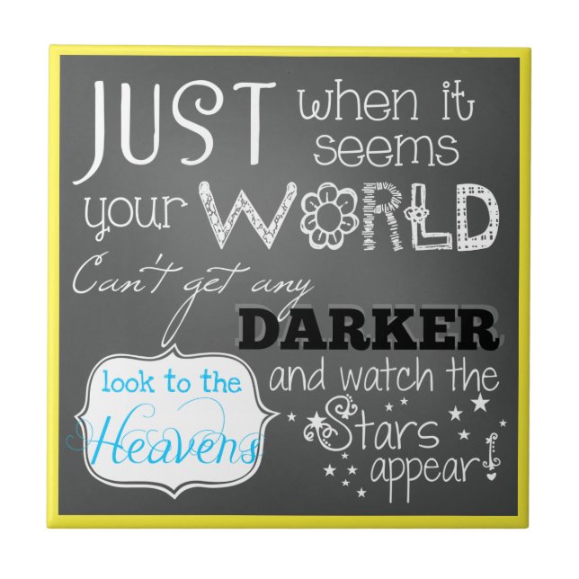 Stjärnorna ser inspirerande keramikTile Kakelplatta (Framsidan)