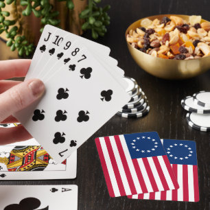 Stjärnornas cirkel, amerikanska flaggan av Betsy R Casinokort