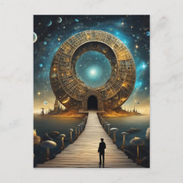 Stjärnornas hjul runt sp:s mittpunkt vykort