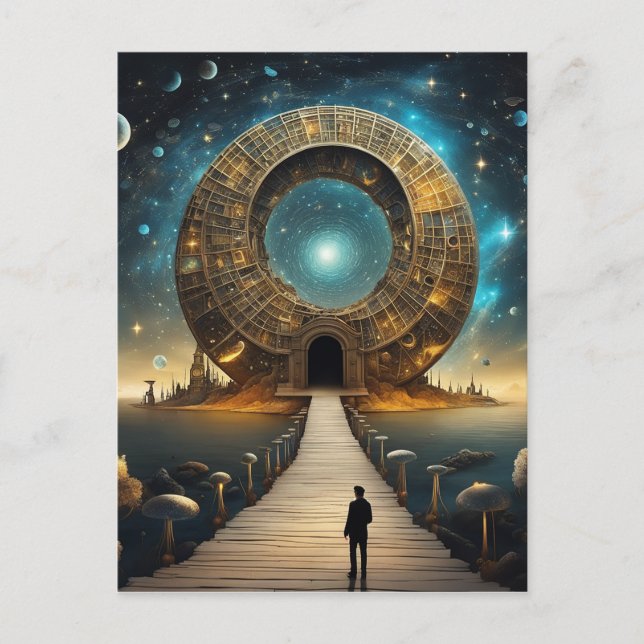 Stjärnornas hjul runt sp:s mittpunkt vykort (Framsida)