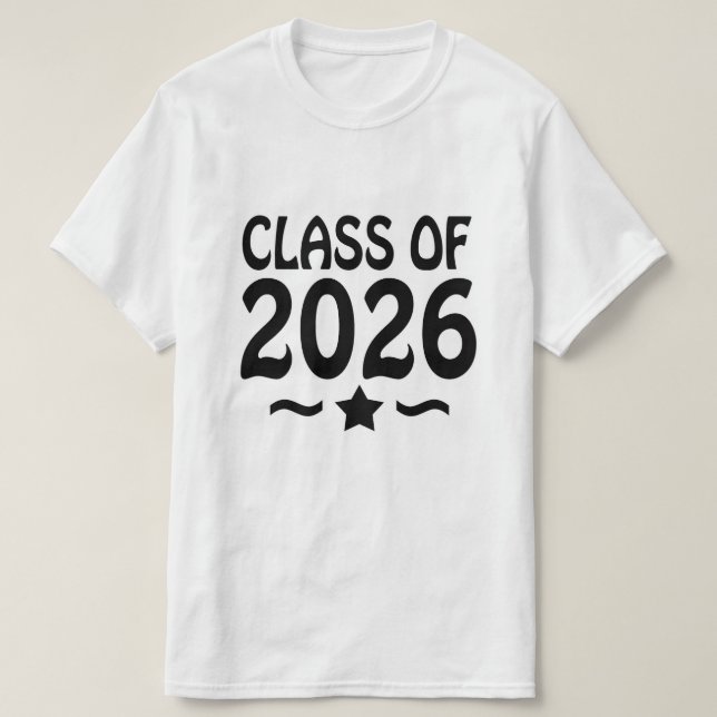 Stjärnornas klass 2026 Studenten T Shirt (Design framsida)