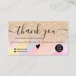 Stjärnornas marmorordning i Guld glitter Visitkort