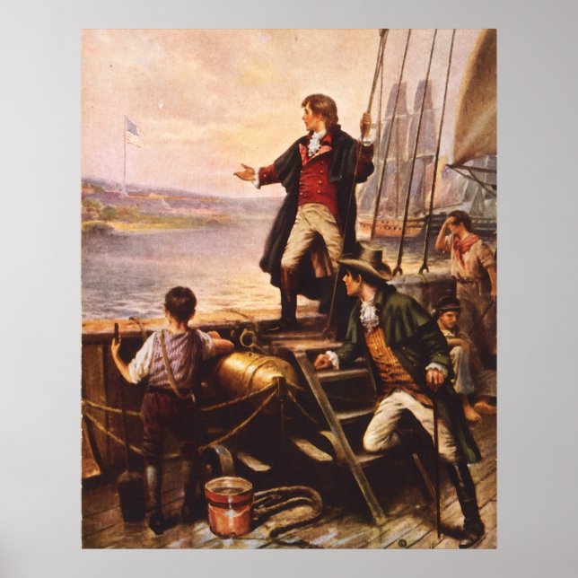 Stjärnornas spridda banderoll av Percy Moran Poster (Framsidan)