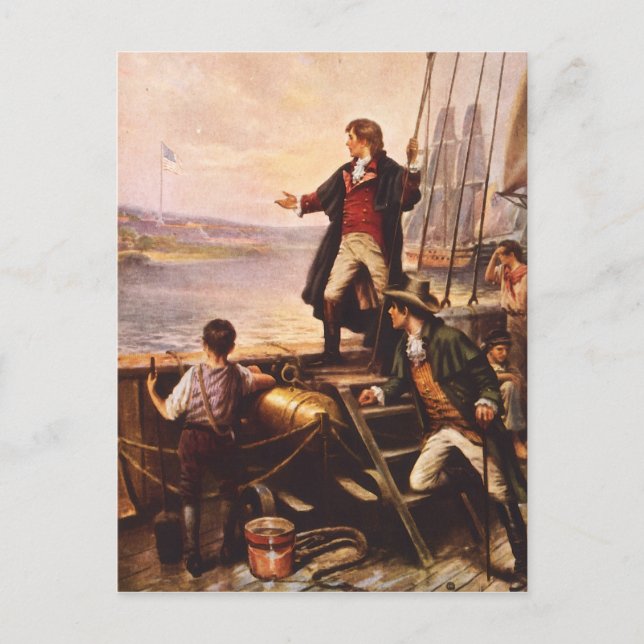 Stjärnornas spridda banderoll av Percy Moran Vykort (Framsida)