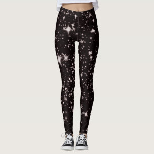 stjärnornas svarta nattbalkar leggings