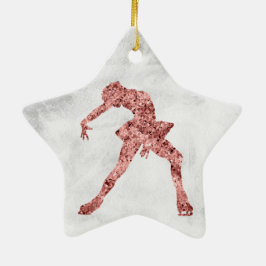 Stjärnorrskidornament Figur - Ro Guld (hondjur) Julgransprydnad Keramik