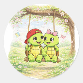 Stjärnparaden Runt Klistermärke