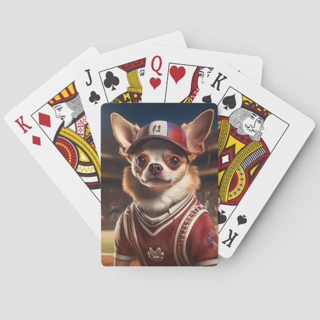 Stjärnpitcher för Chihuahua 9 Casinokort (Baksidan)