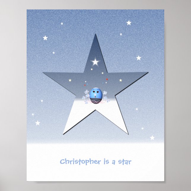 Stjärnplansch för barn poster (Framsidan)