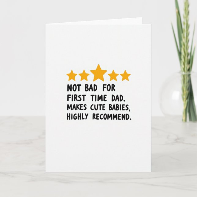 Stjärnrecension Fars dag-kort Kort (Framsida)