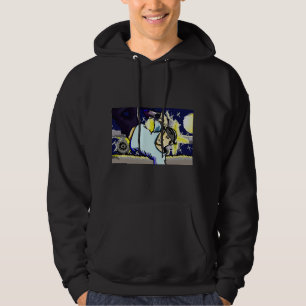 Stjärnrik natt reverb hip hop-stil hoodie