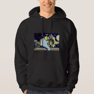 Stjärnrik natt reverb hip hop-stil hoodie