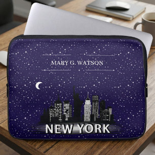 Stjärnrik NYC Stadsscen Anpassad Laptop Fodral