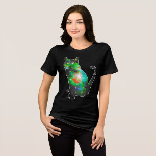 Stjärnrum i katt-t-shirt t shirt