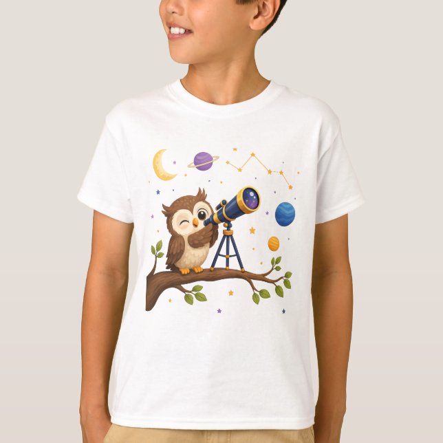 Stjärnskådande uggla t shirt (Framsida)