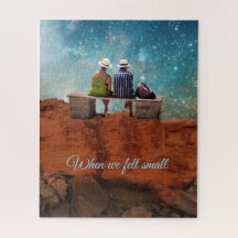 Stjärnskådning när vi kände oss små pussel
