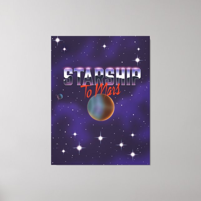 Stjärnskepp till Mars Canvastryck (Framsida)