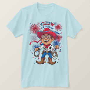 Stjärnspäckad cowboy – 4 juli firande Des T Shirt