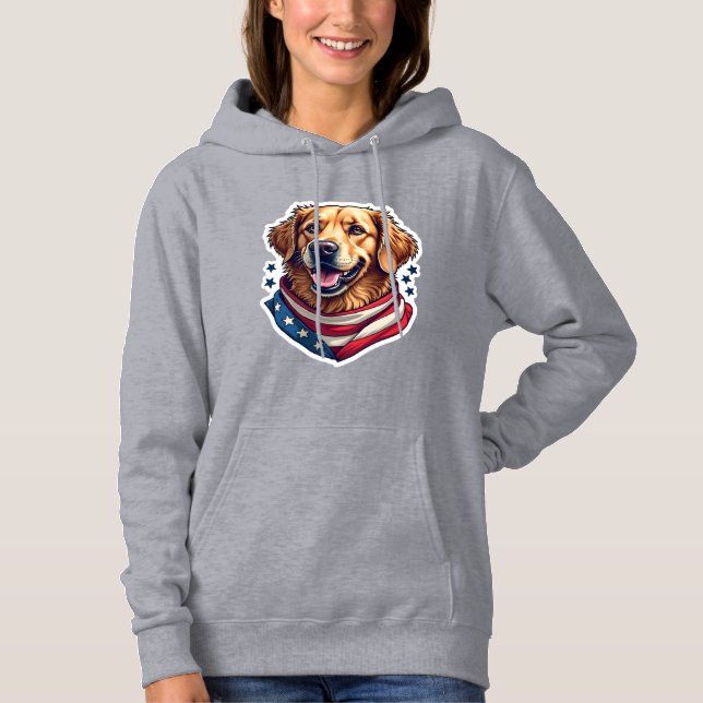 Stjärnspäckad Golden Retriever Vintage T-shirt (Framsida)