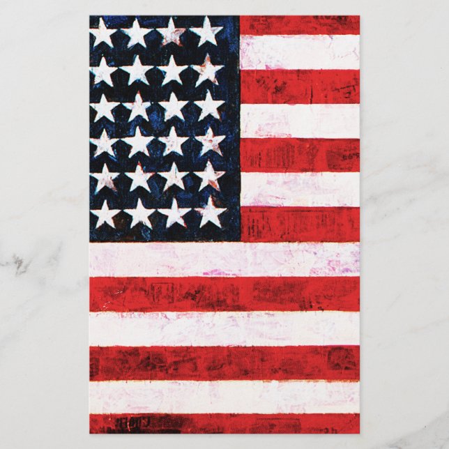Stjärnspångade bander - amerikansk flagga brevpapper (Framsida)