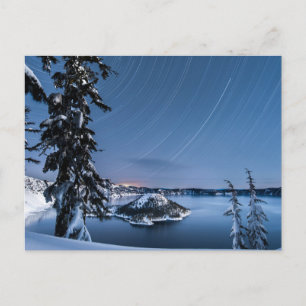 Stjärnspår Crater Lake National Park Vykort