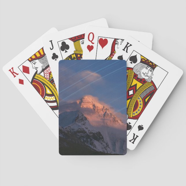 Stjärnspår | Mt. Everest Tibet, Kina Casinokort (Baksidan)