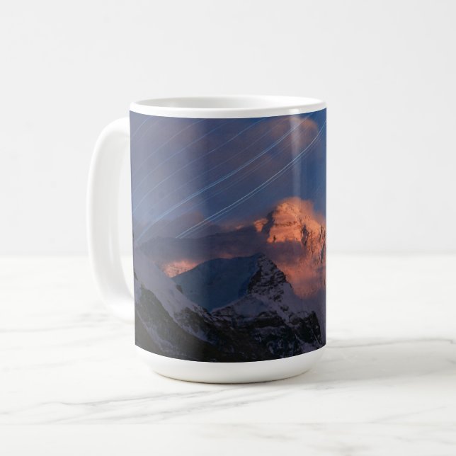 Stjärnspår | Mt. Everest Tibet, Kina Kaffemugg (Framsida vänster)