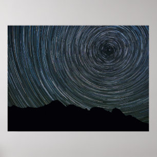 Stjärnspår runt Polaris Ingalls Pass Poster