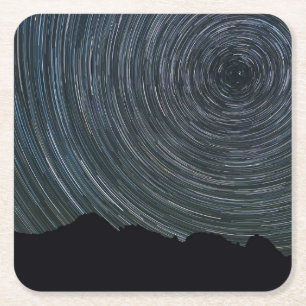 Stjärnspår runt Polaris Ingalls Pass Underlägg Papper Kvadrat