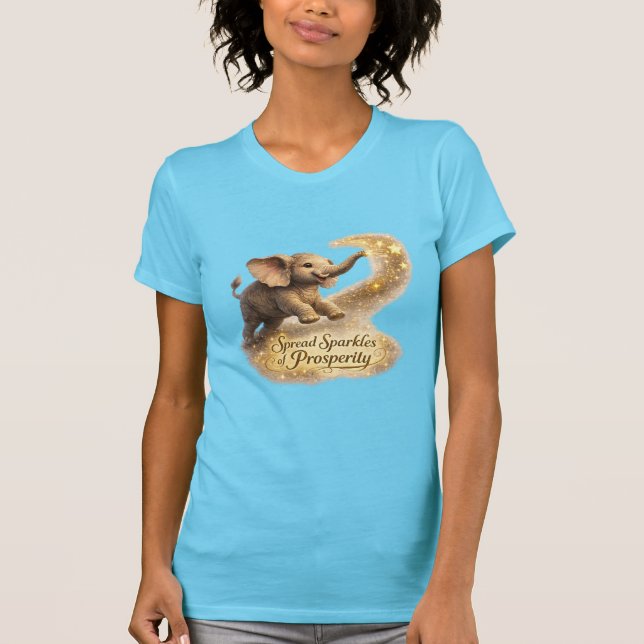 Stjärnspridande Elefant T-Shirt (Framsida)