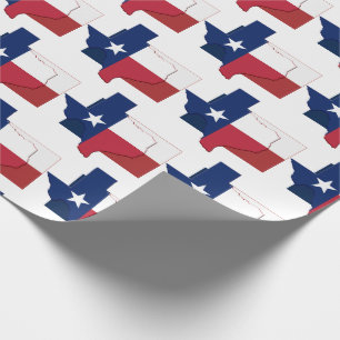 Stjärnstat i Patriotic TEXAS FLAGGA KARTA Lone Sta Presentpapper