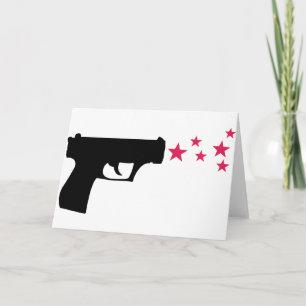 stjärnstjärnor för svart pistol kort