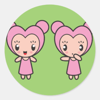 Stjärntecken Character - Gemini Runt Klistermärke