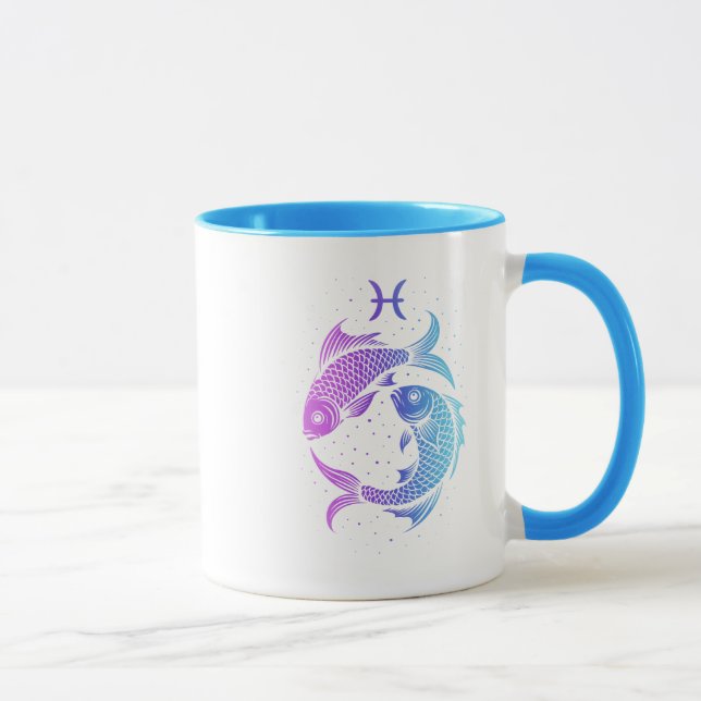Stjärntecken Fiskarna Mugg (Höger)