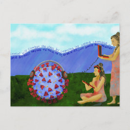 Stjärntecken Gemini bekämpar viruset vykort