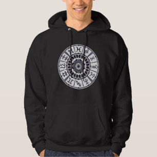 Stjärntecken Hjul Mandala Grafisk Konst Hoodie