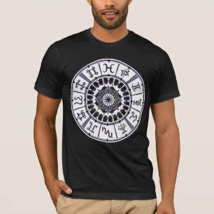 Stjärntecken Hjul Mandala Grafisk Konst T Shirt