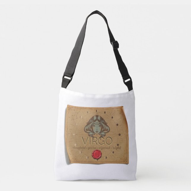 Stjärntecken - Jungfru - Cross Body Tote Bag Axelväska (Framsida)