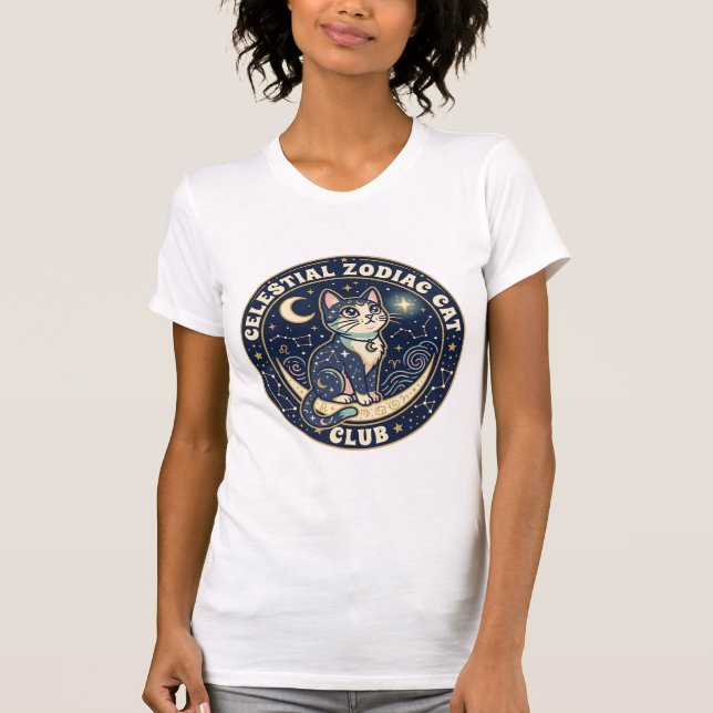 Stjärntecken Katt Söt Katt T-Shirt Design - Cel (Framsida)
