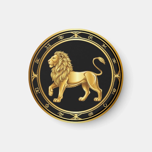 Stjärntecken Leo-emblem Magnet (Framsidan)