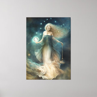 Stjärntecken Libra Goddess, kelestial varelse, zod Canvastryck