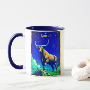 Stjärntecken Oxen Rotad i Jord och Himmel Mugg