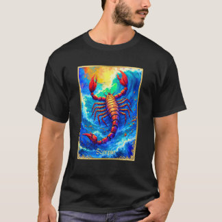 Stjärntecken Skorpionen Framträder från Djupt Vatt T Shirt